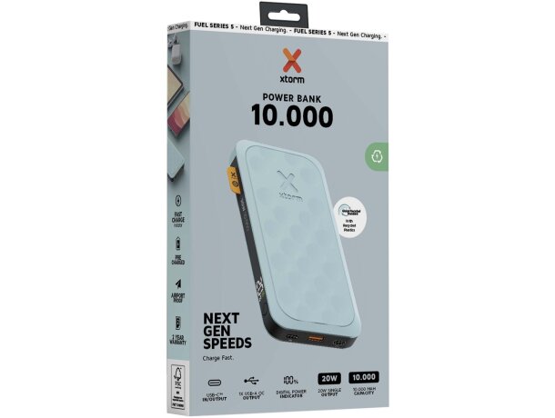 Batería externa Xtorm FS510 Fuel Series 10000mAh Azul aqua detalle 13