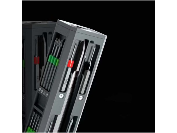 Set destornilladores precisión SCX.design T20 con 30 piezas Negro intenso detalle 1
