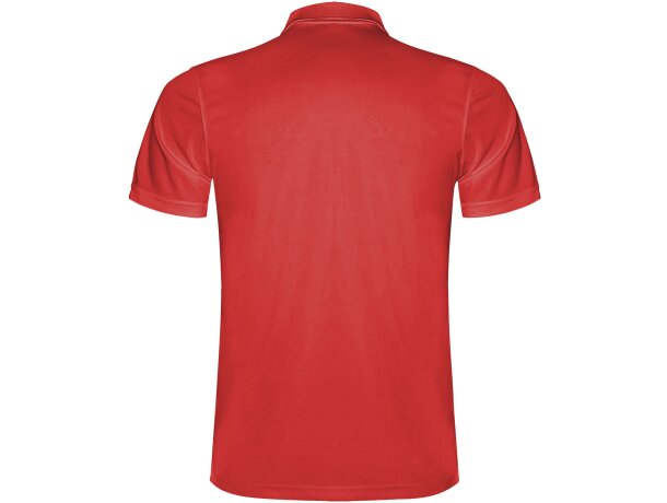 Polo deportivo transpirable Monzha Roly hombre piqué poliéster Rojo detalle 42