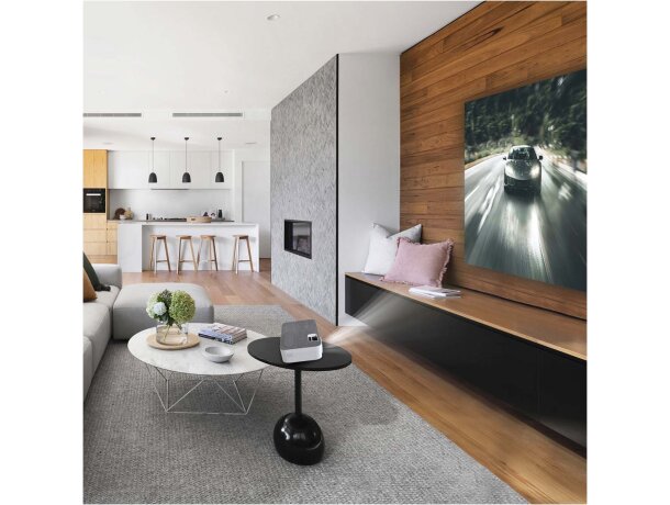 Proyector portátil Prixton Lumière con resolución 720p nativa Blanco detalle 10
