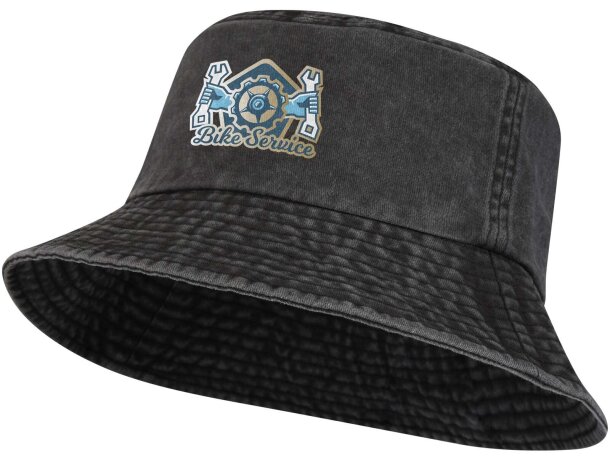 Gorro lavado Mitica con algodón reciclado y acabado vintage Negro intenso detalle 10