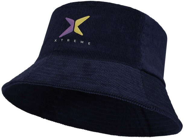 Gorro pana reciclada Howson con algodón sostenible Azul marino detalle 4