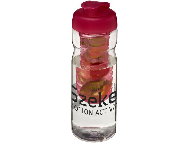 H2O Active® Base Bidón deportivo e infusor con Tapa Flip de 650 ml Transparente/rosa detalle 22