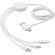 Cable de carga 5 en 1 Pure con aditivo antibacteriano Blanco