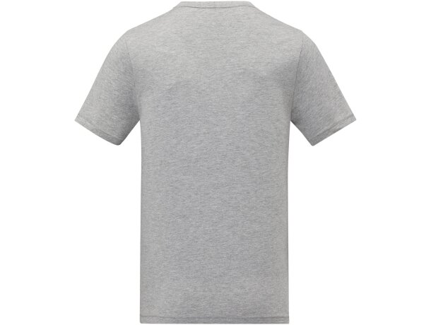 Camiseta de manga corta y cuello en V para hombre Somoto Gris mezcla detalle 15