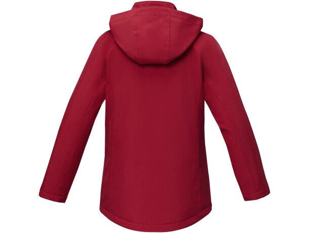 Chaqueta softshell acolchada Notus para mujer con capucha Rojo detalle 3
