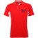 Polo deportivo unisex manga corta Roly Montmelo transpirable Rojo/blanco detalle 13