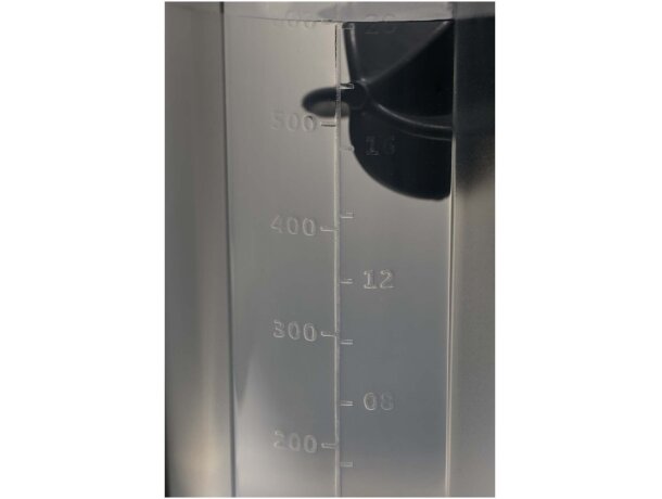 Bidón deportivo Forza 700ml con bola agitadora para batidos Negro intenso detalle 7