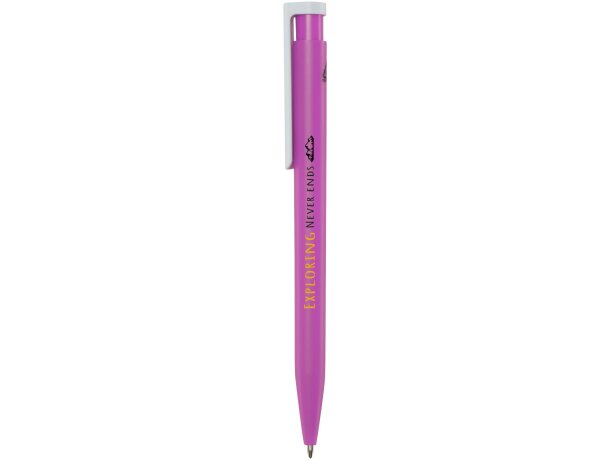 Bolígrafo Unix de plástico reciclado con tinta azul Magenta detalle 12