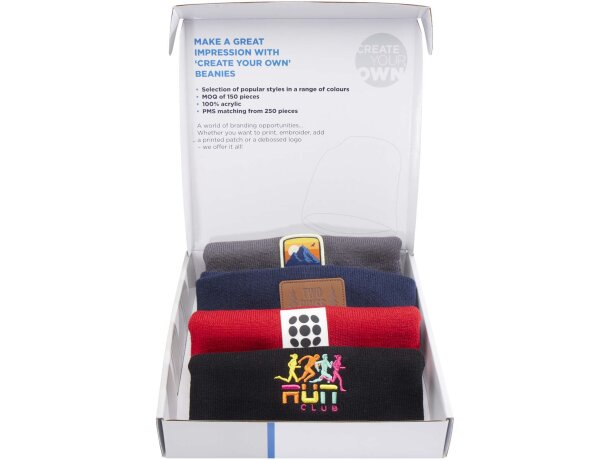 Kit de muestras de gorros doble capa en blanco Blanco detalle 2