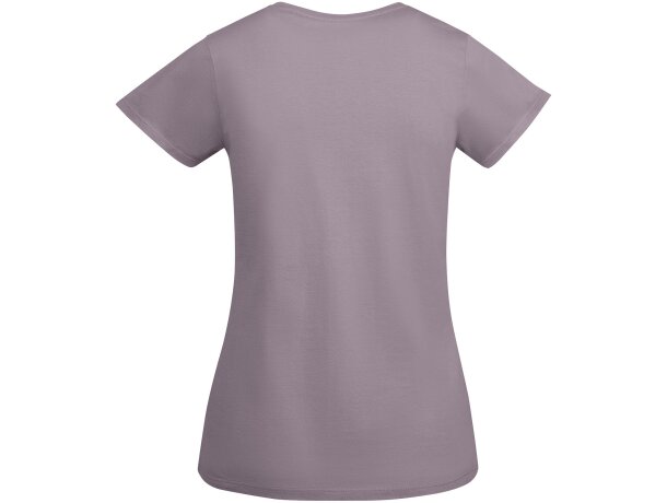 Camiseta mujer algodón orgánico Breda de Roly Lavanda detalle 29