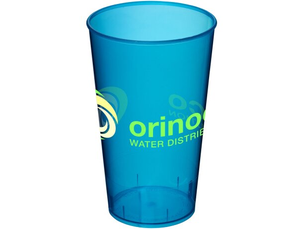 Vaso de plástico de 375 ml Arena Azul aqua transparente detalle 1