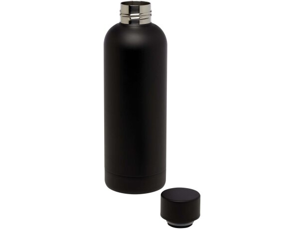 Bidón Spring 500ml acero inoxidable reciclado RCS Negro intenso detalle 5