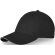 Gorra de 6 paneles Darton personalizadas con detalle de ribete elegante Negro intenso