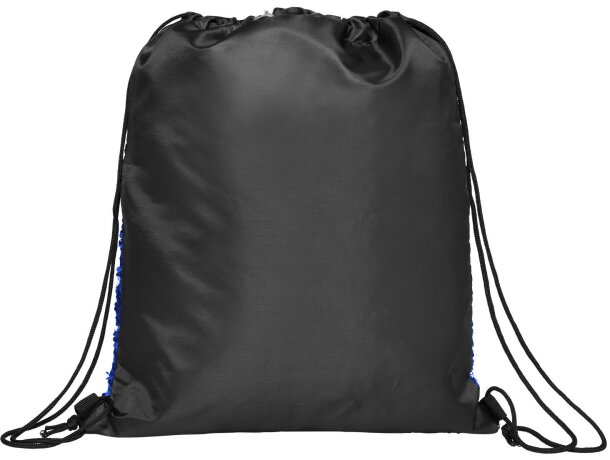 Mochila de cuerdas con lentejuelas 5L Mermaid Negro intenso/azul detalle 3