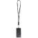 Lanyard de plástico reciclado para smartphone Franz Negro intenso detalle 3