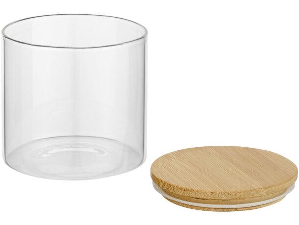 Recipiente vidrio alimentos Boley 320ml tapa bambú Natural/transparente detalle 5