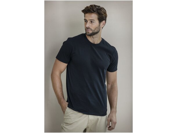 Camiseta unisex reciclada Aware Avalite con trazabilidad QR Azul marino detalle 5