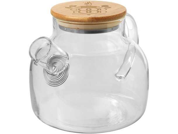 Tetera con filtro acero y tapa bambú Zen 1000ml Transparente detalle 1
