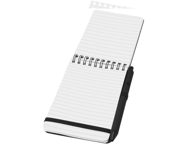 Libreta tapa dura A6 Thalaasa con bolígrafo de plástico oceánico Negro intenso detalle 4