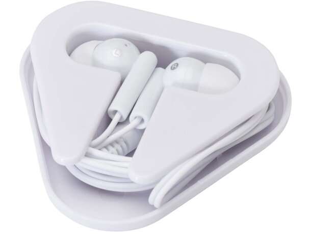 Auriculares con estuche plástico reciclado Rebel Blanco detalle 9