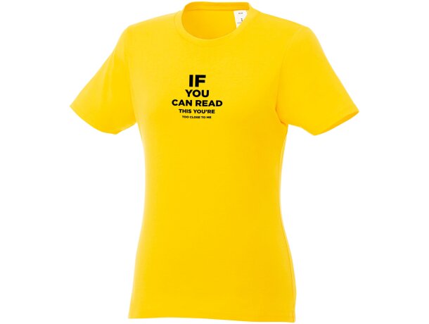 Camiseta de manga corta para mujer ”Heros” Amarillo detalle 6