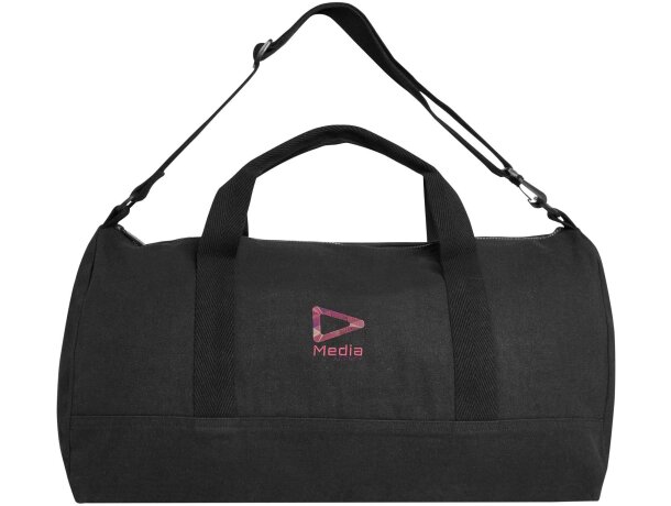 Bolsa de viaje en lona reciclada 50 litros Aware Porter Negro intenso detalle 5