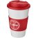 Americano® vaso 350 ml con agarre y tapa antigoteo Blanco/rojo detalle 3