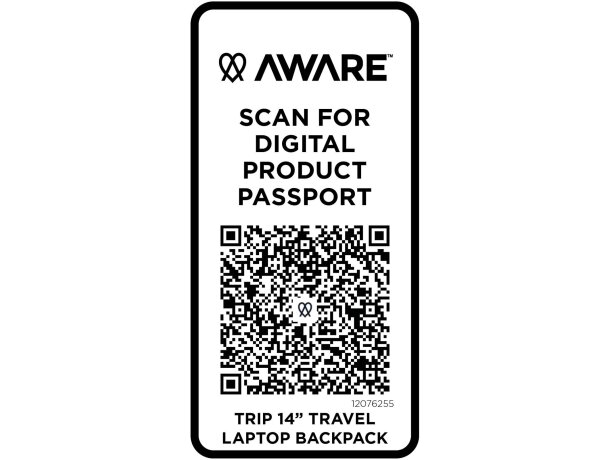 Mochila reciclada de viaje Trip Aware para portátil de 14 detalle 24
