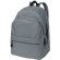 Mochila moderna con doble bolsillo frontal gris con logo