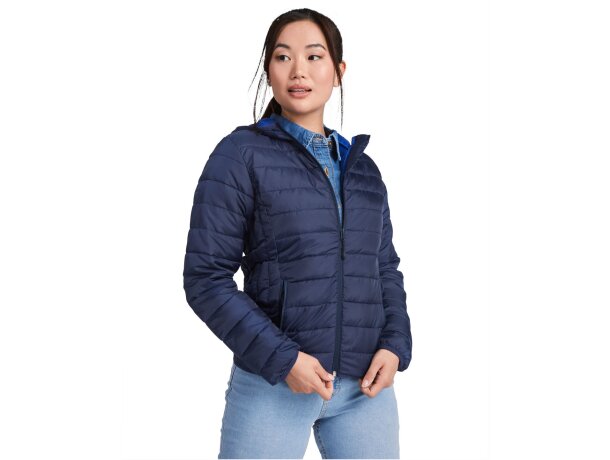 Chaqueta aislante Norway Roly con capucha para mujer Negro intenso detalle 8