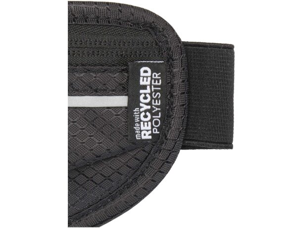 Riñonera running Nomad en poliéster reciclado certificado GRS Negro intenso detalle 5