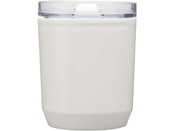 Vaso de doble pared Hudson 180ml plástico reciclado Blanco detalle 3