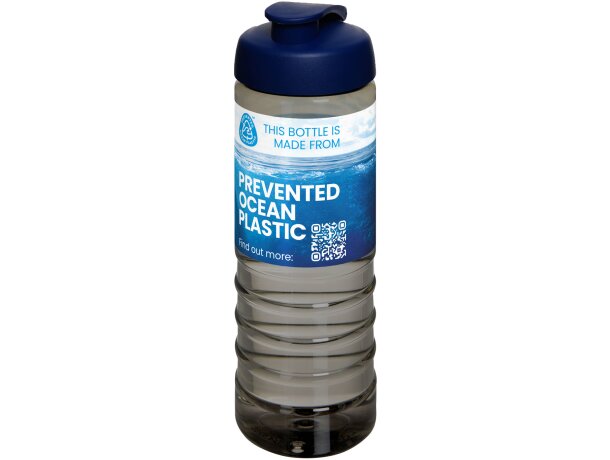 Bidón deportivo H2O Active Eco Treble con plástico reciclado Carbón/azul detalle 13