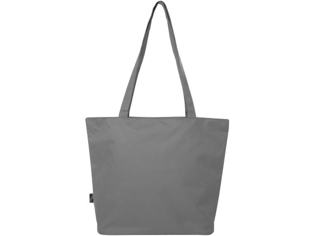 Bolsa tote con cremallera Panama de 20L certificada GRS Gris detalle 24