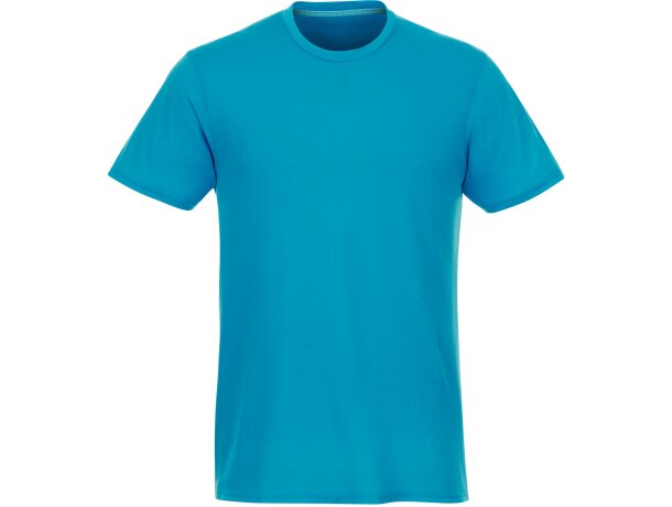 Camiseta de manga corta de material reciclado GRS de hombre Jade Azul nxt detalle 14