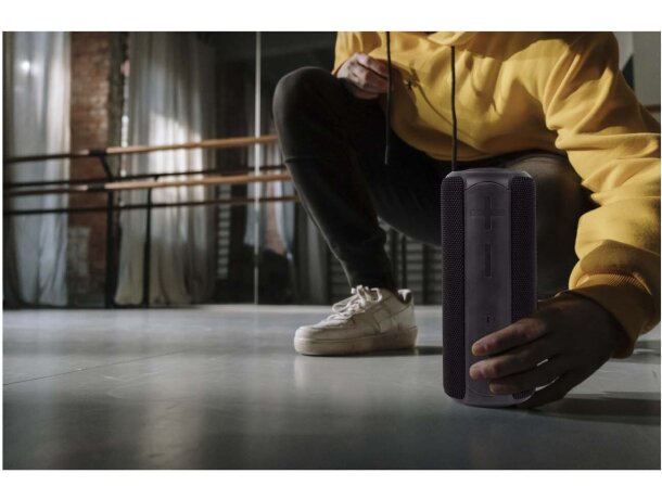 Altavoz Bluetooth Prixton Echo Box con certificación IPX6 Negro intenso detalle 6