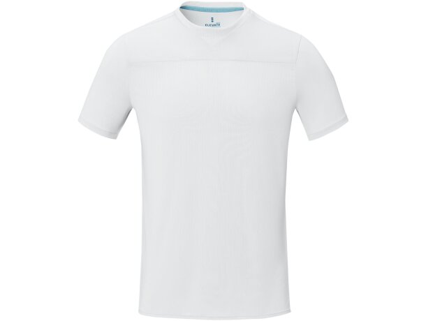 Camiseta Cool fit de manga corta para hombre en GRS reciclado Borax Blanco detalle 2