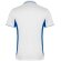 Polo deportivo unisex manga corta Roly Montmelo transpirable Blanco/azul real detalle 22