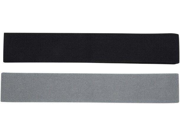 Set de 2 gomas de resistencia Grip látex y poliéster Negro intenso/gris detalle 12