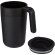 Taza térmica Nordia con doble pared reciclada de 400ml Negro intenso detalle 4