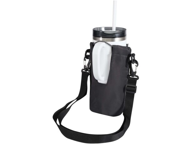 Bolsa para botellas de viaje reciclada Trip Aware de 2 litros Negro intenso detalle 4