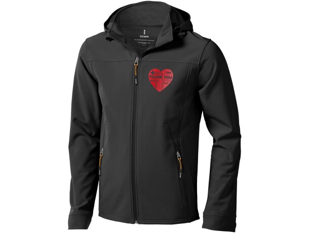 Chaqueta softshell de hombre Langley impermeable transpirable Antracita detalle 28