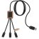 Cable bambú 3 en 1 SCX.design C29 con conectores universales Madera detalle 2