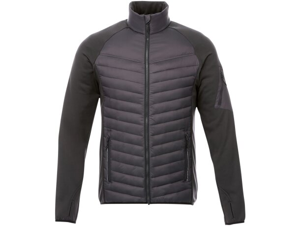 Chaqueta aislante híbrida de hombre Banff con plumón sintético Gris tormenta detalle 12