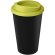 Vaso de plástico con tapa de rosca polipropileno reciclado 350ml Negro intenso/lima