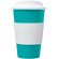 Vaso térmico 350ml con agarradera Americano Azul aqua/blanco detalle 74