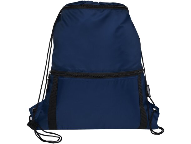 Bolsa con cordón aislada Adventure 9l en poliéster reciclado Azul marino detalle 9