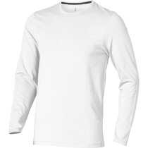 Camiseta de manga larga "ponoka" personalizada blanca
