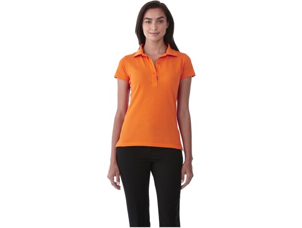 Polo de manga corta de mujer "advantage" Naranja detalle 6